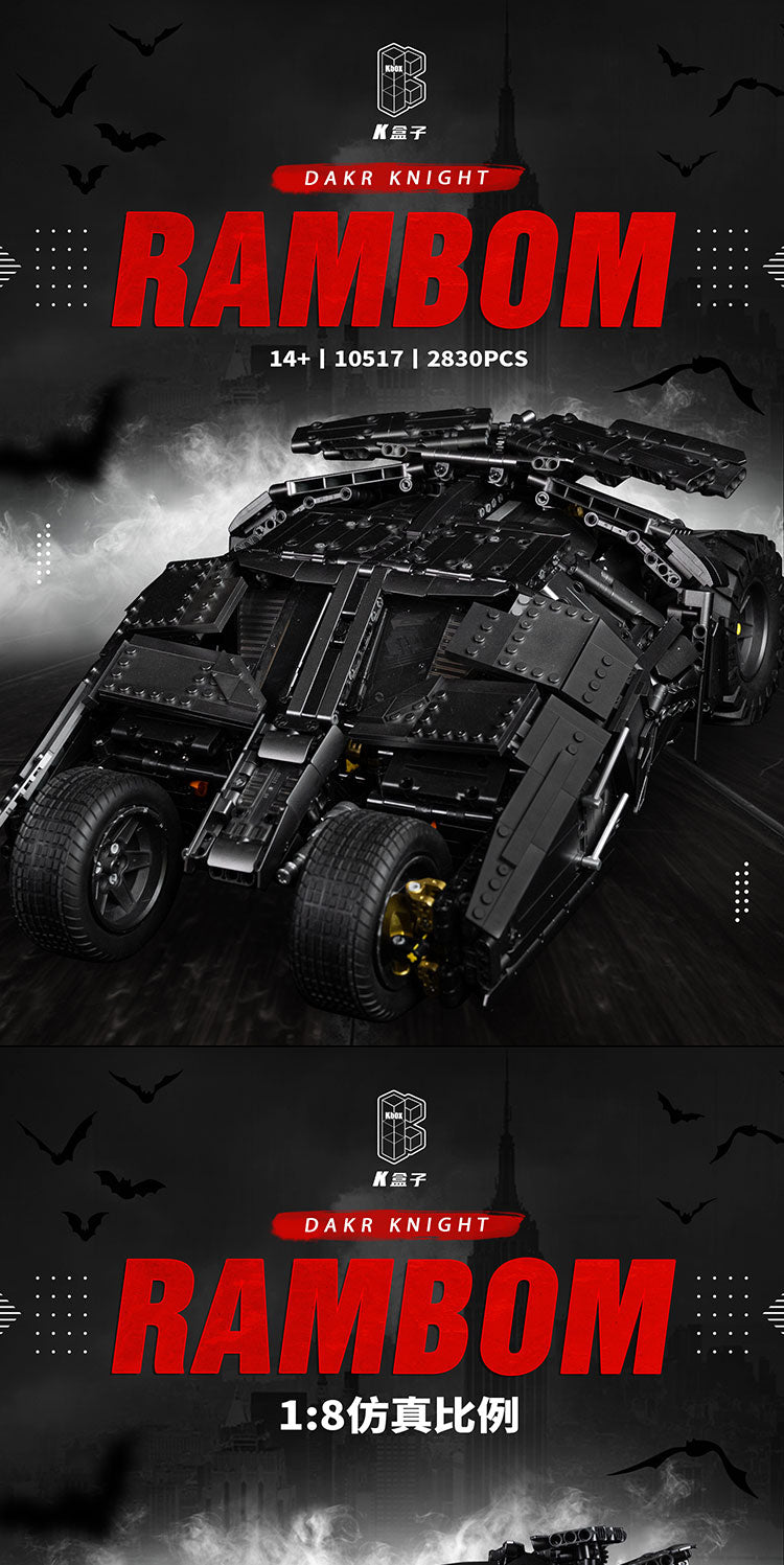 Bat Mobile 1:8  Dark Knight 2830 Pieces Tumbler