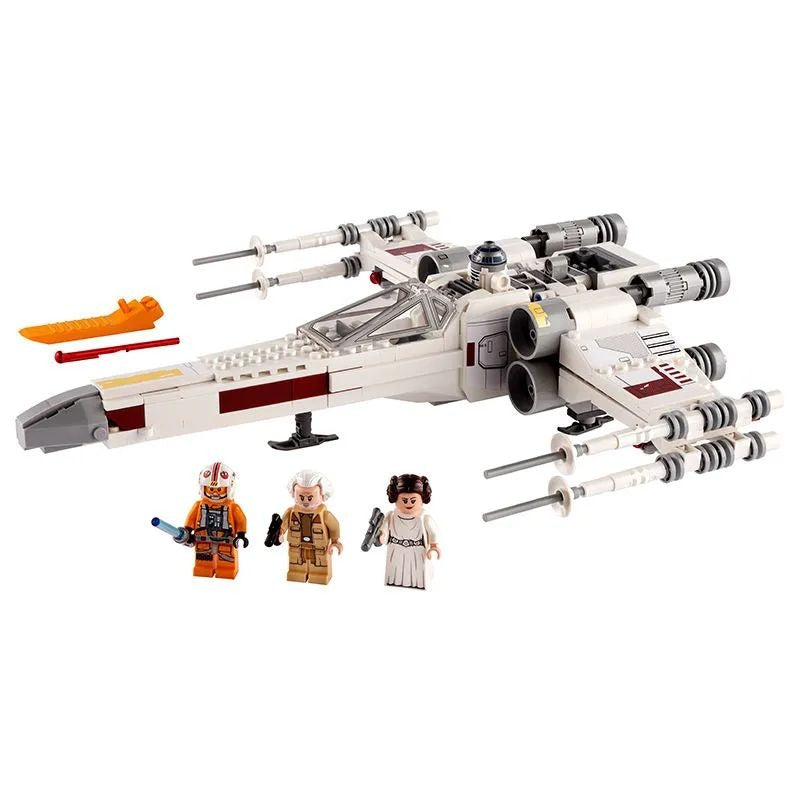 X Wing Fighter, Star Union, Star Wars,  Not Lego but compatible, 4 Mini Figures,