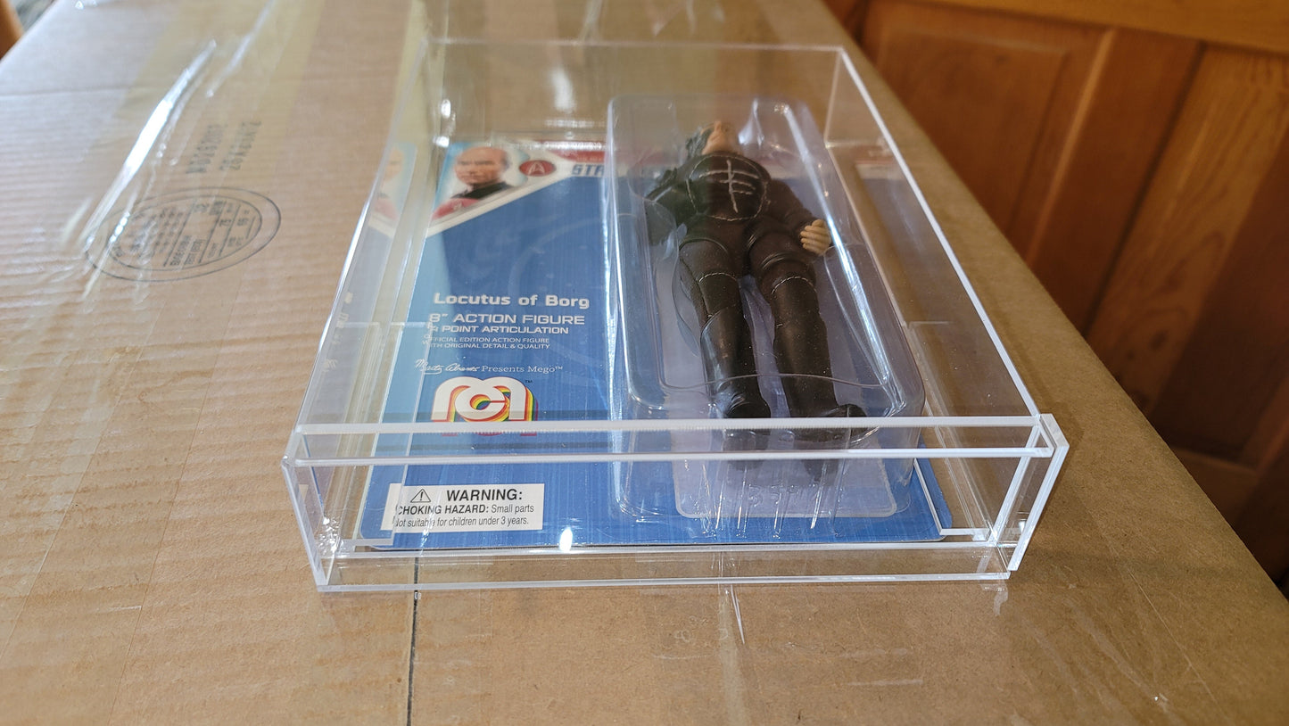 Mego action figure acrylic case 8 pack