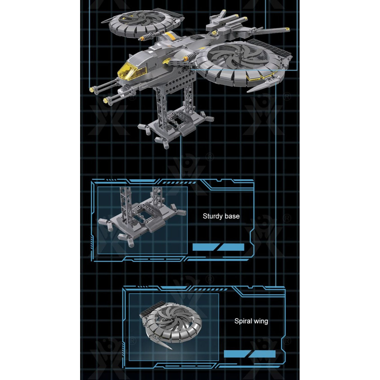Raptor Attack Chopper, Avatar, World of Pandora. New 887 Pieces, Lego Compatible