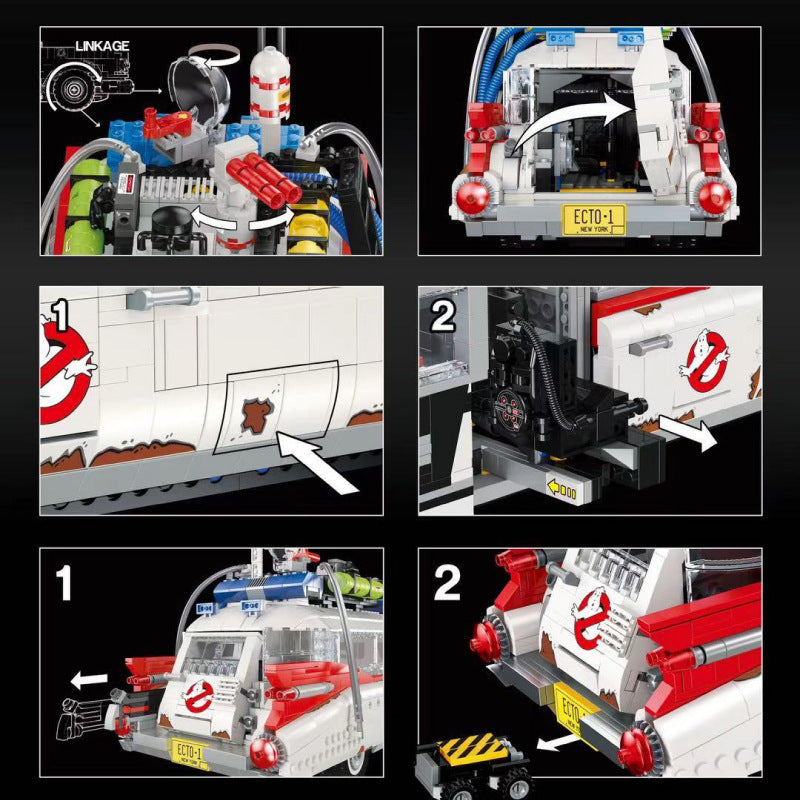Ghost Busters Ecto1 Ambulance - Large - (Light Kit Optional) 2868 Pieces