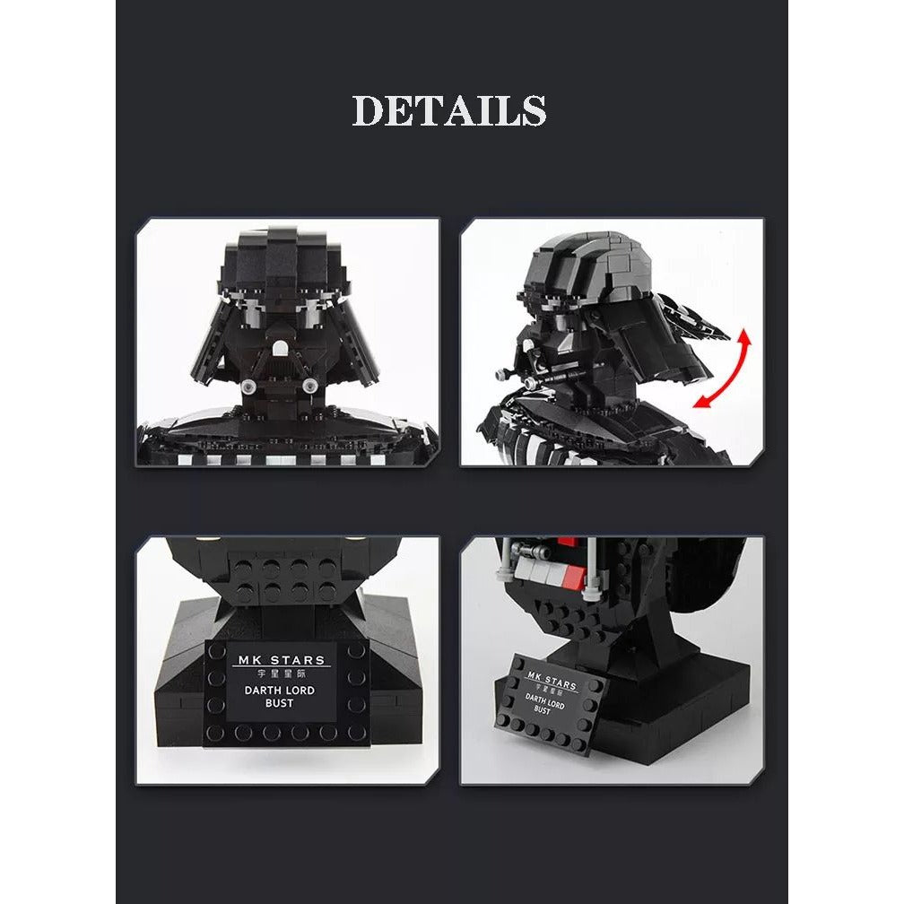 Darth Lord Vader Building Block Bust by Mould King # 21020 936 pcs. Sealed Box