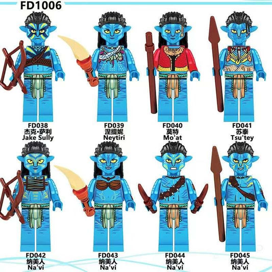 Avatar Mini Figures - Set of 8. Not lego