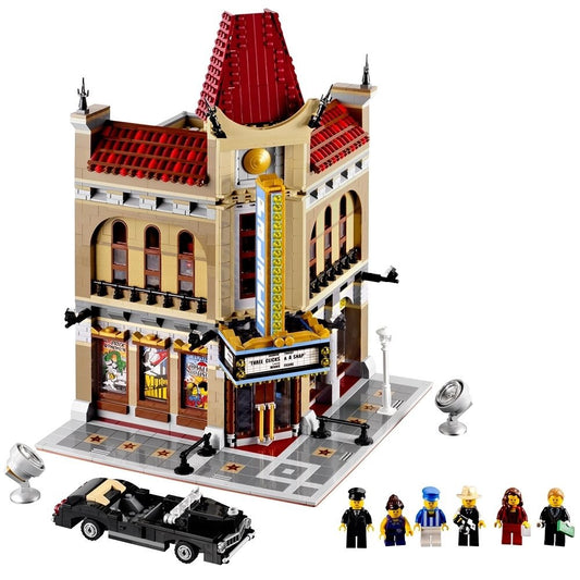 Palace Cinema Building, Not Lego but Compatible, w MiniFigures no LightKit