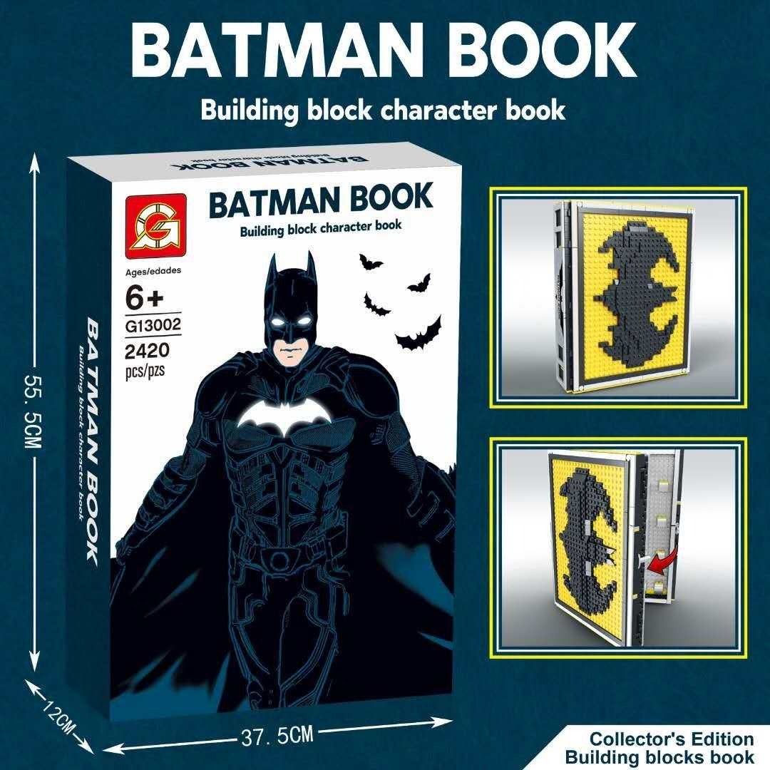 Batman Book with Mini Figures 2420 Pieces compatible with Lego. Glow in the dark