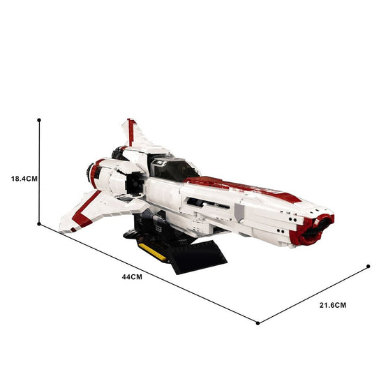 Battlestar Galactical Viper Ship. 44x21x18 cm, Lego Compatible. 2690 Pcs