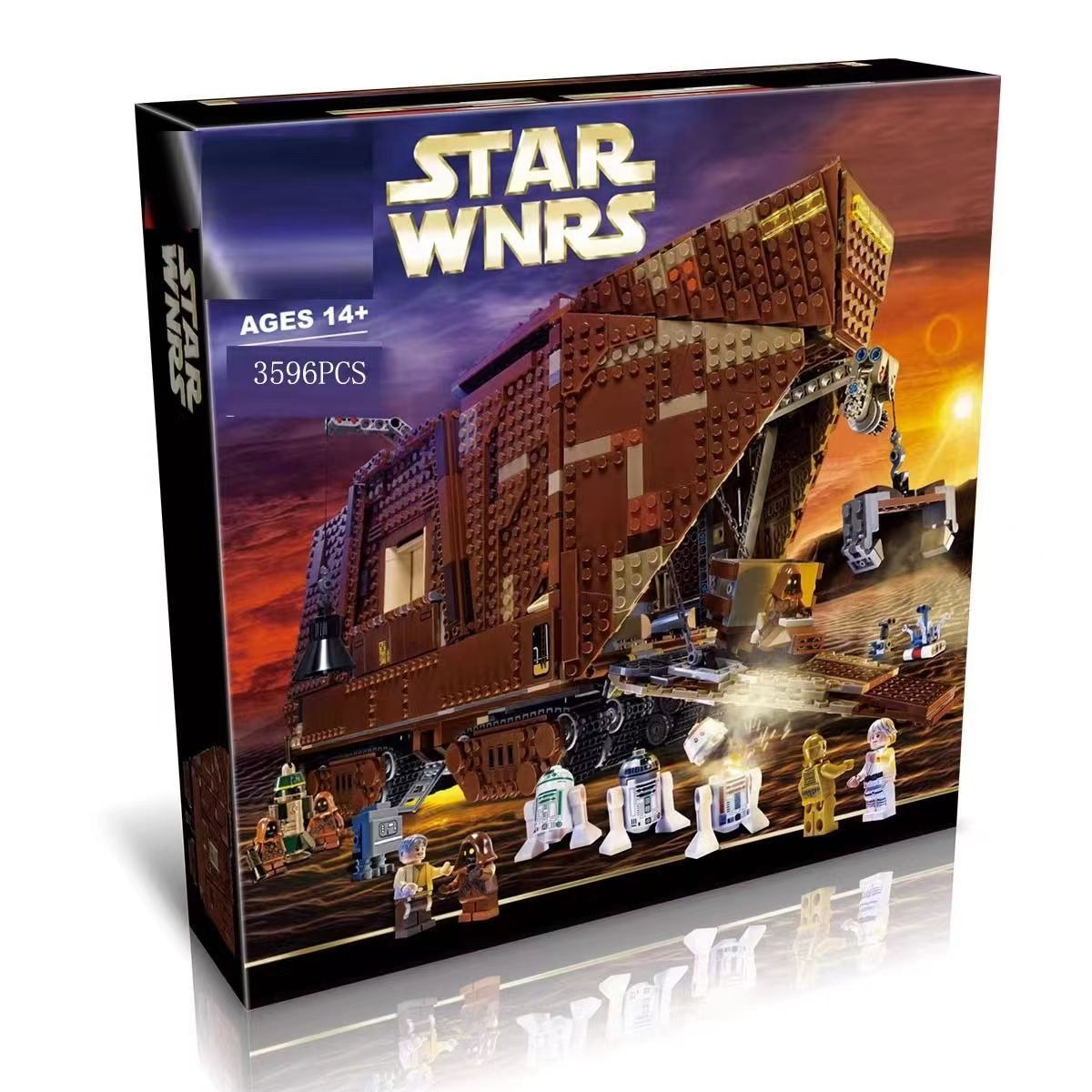 Desert / Sand Crawler. Lego Compatible Star Wars, 3596 Pcs. Sealed w MiniFigures