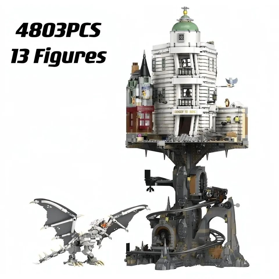 Gringotts Bank, Harry Potter, 4803 PCS, HUGE. Not Lego but compatible with